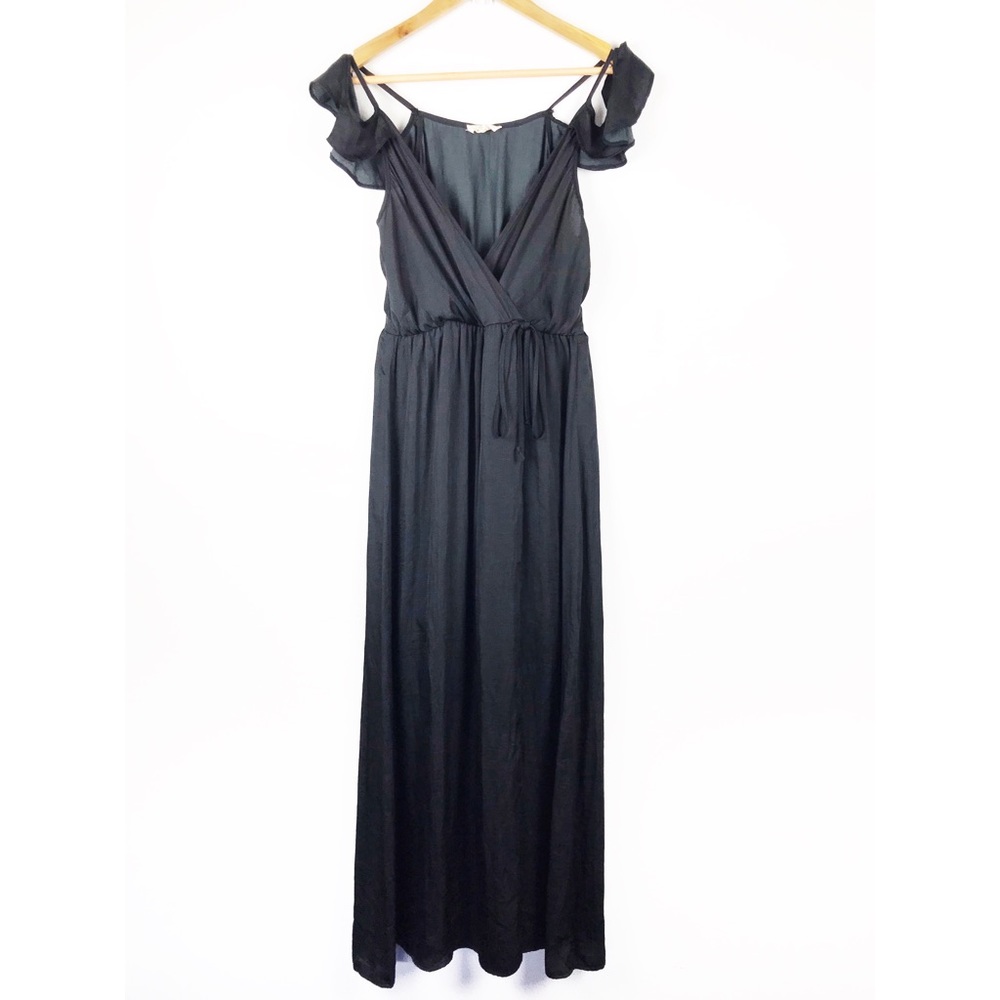 Lashes Black Maxi Cold Shoulder Dress